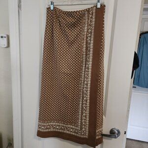 VINTAGE Coldwater Creek "Wrap Style" 36" Lined Skirt Cotton